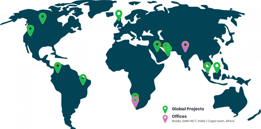world map global network